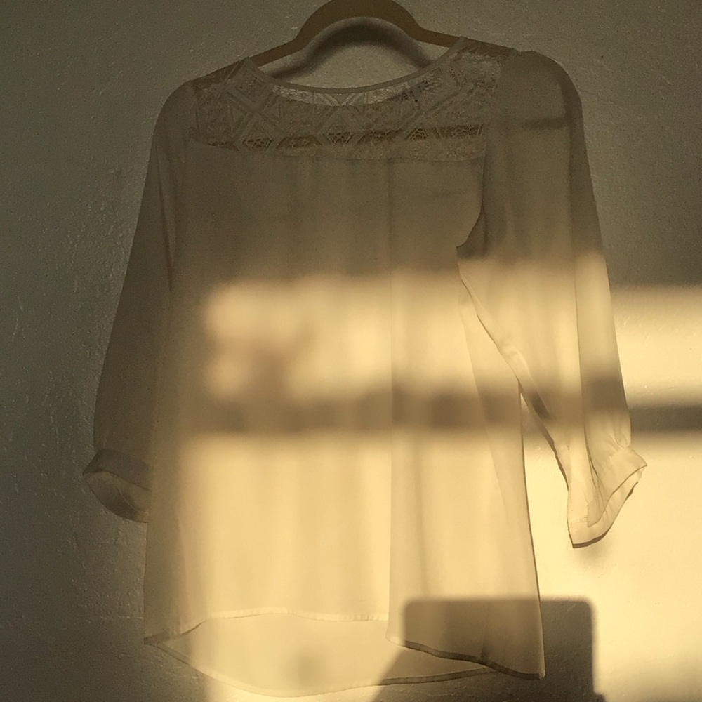 Cute nice lace white top